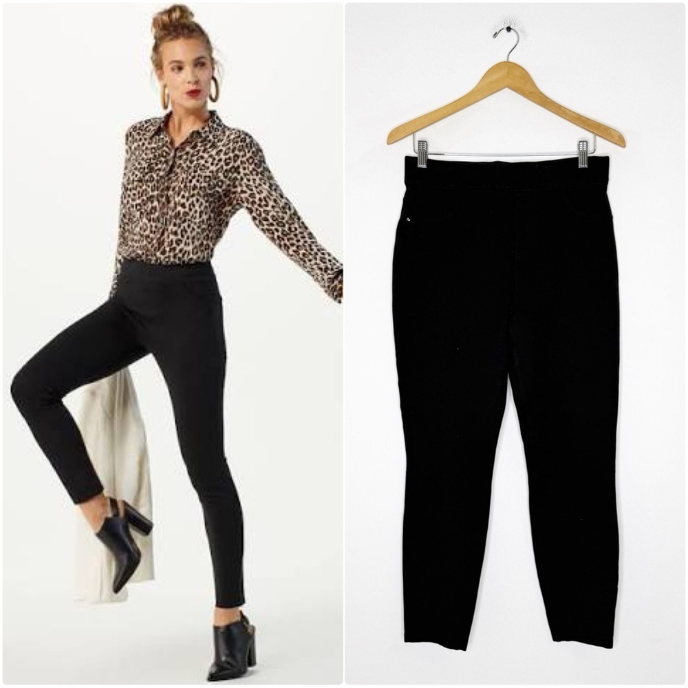 SPANX The Perfect Pants Black Pull On Pants Size Large Straight Leg